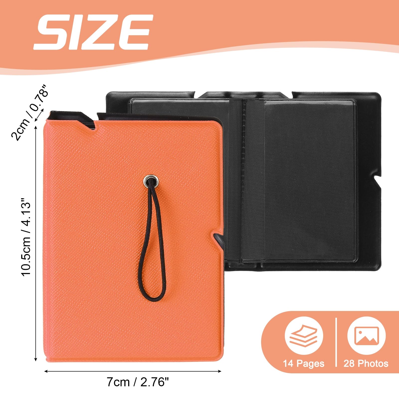 Amazon.co.jp: uxcell ミニフォトアルバム 28ポケット2 x 3フォト